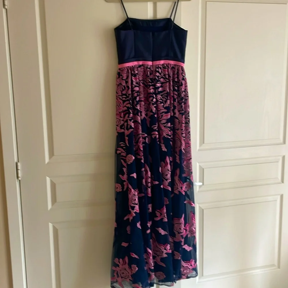David Meister Strapless Flower Dress Size 6 - Picture 5 of 6